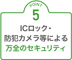 ICロック 防犯カメラ等による万全のセキュリティ